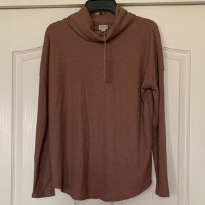 NWT a new day Warm Brown Cowl Neck Top